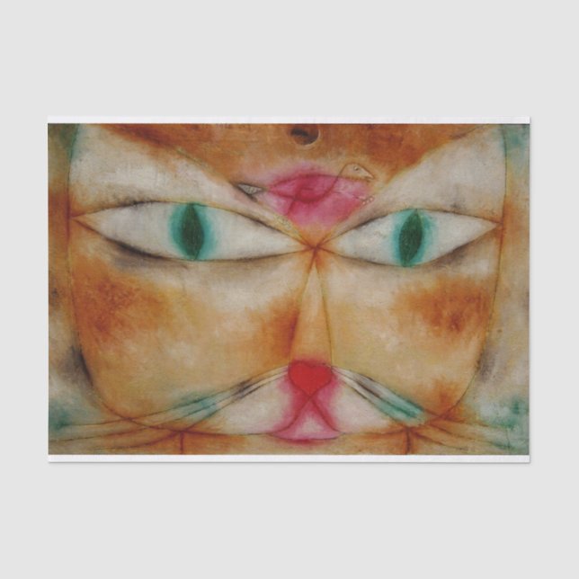 Cat and Bird, Paul Klee, Decoupage Seidenpapier (Vorderseite)