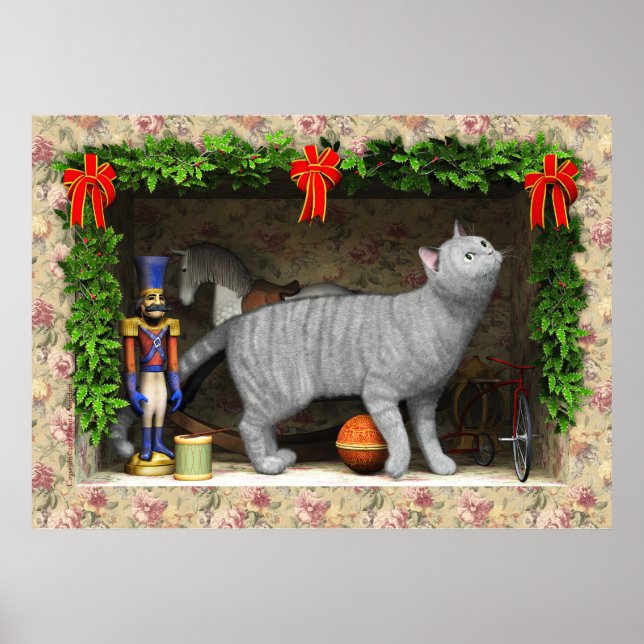 Cat and Christmas stuff Poster (Vorne)