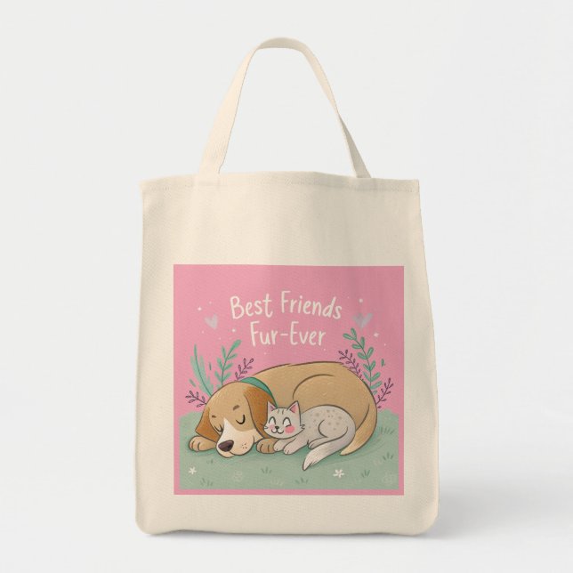 Cat and dog best friends forever tragetasche (Vorne)