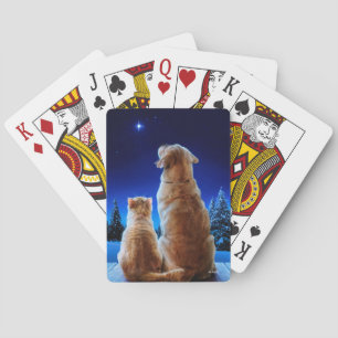 Cat and Dog Christmas Wunder Spielkarten