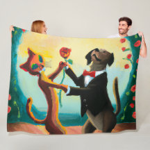 Cat and Dog Dancing Tango im Dance Club, AI Art