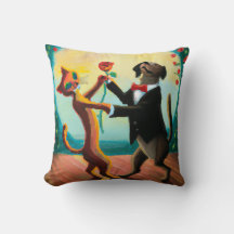 Cat and Dog Dancing Tango im Dance Club, AI Art
