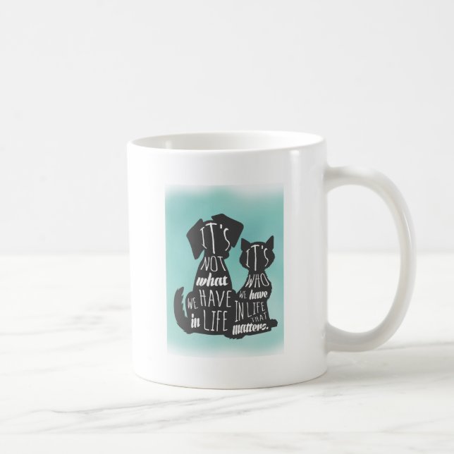 Cat and Dog Friends Best Friend Captions Kaffeetasse (Rechts)
