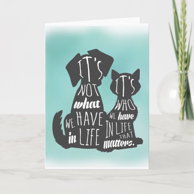 Cat and Dog Friends Best Friend Captions Karte (Vorderseite)