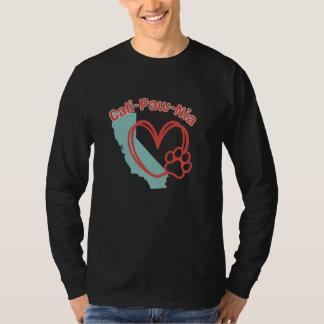 Cat and Dog Mamas Väter Per Lovers Dog Paws Califo T-Shirt