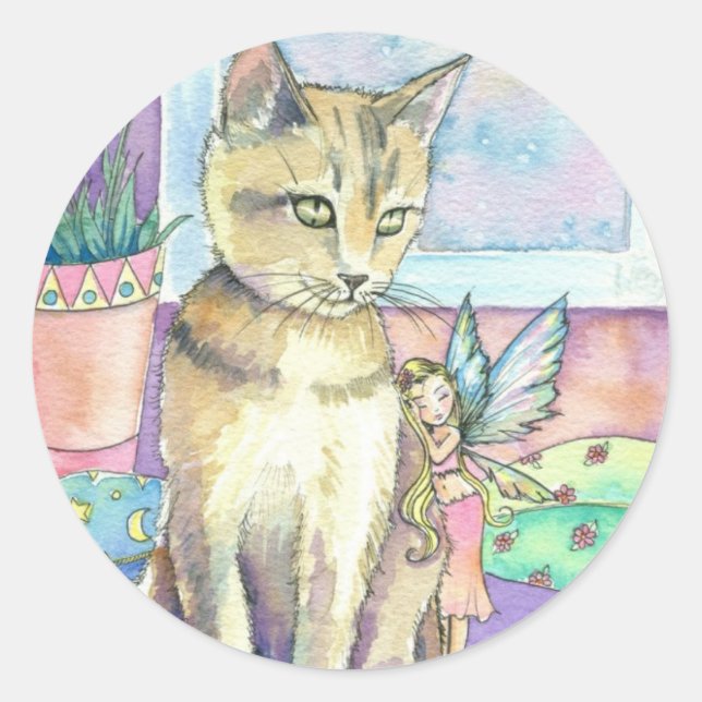 Cat and Fairy Stickers von Molly Harrison (Vorderseite)