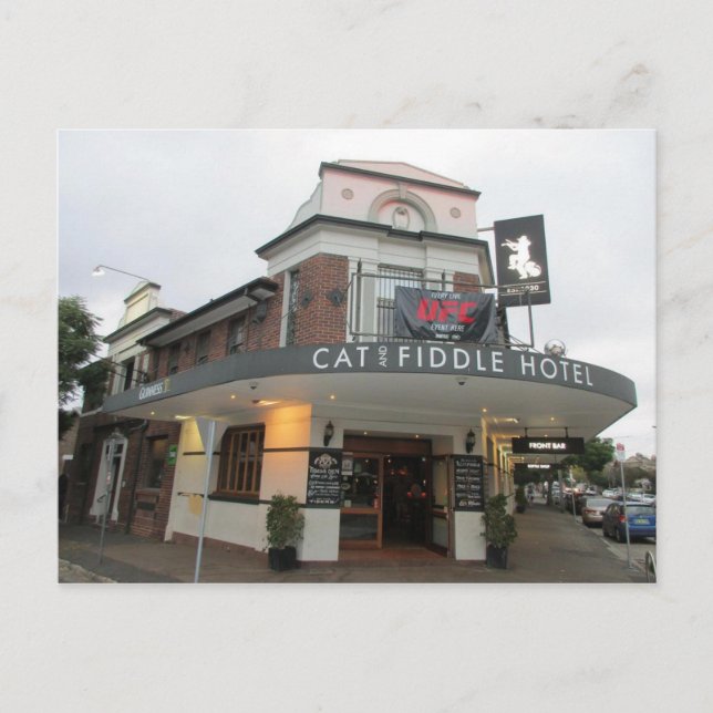 Cat and Fiddle Hotel in Balmain Postcard Postkarte (Vorderseite)
