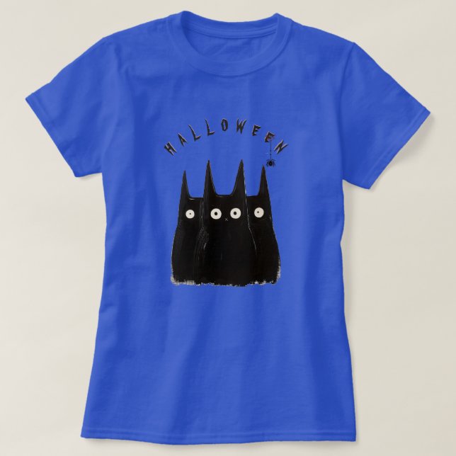 Cat and Halloween T-Shirt (Design vorne)