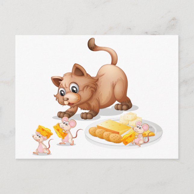 Cat and mice postkarte (Vorderseite)