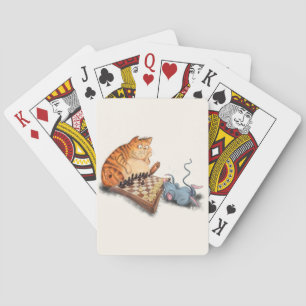 Cat and Mouse Playing Cards Painting Spielkarten