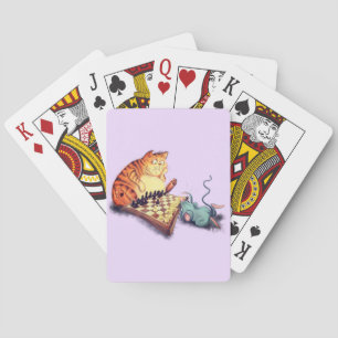 Cat and Mouse Playing Cards Schach-Cartoon Spielkarten
