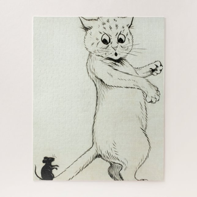 Cat and Mouse von Louis Wain (Vertikal)
