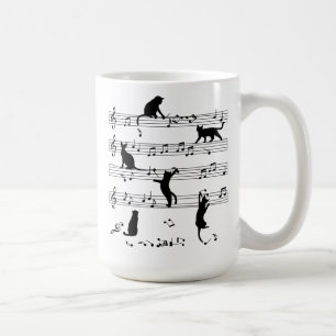 Cat and Music Lover Gift, Cat Playing Music Kaffeetasse