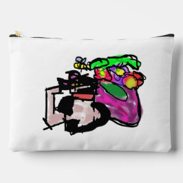 Cat and spring flowers  zubehörtasche