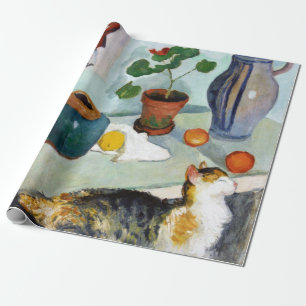 Cat and Still Life, August Macke Geschenkpapier