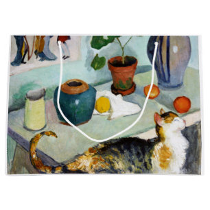 Cat and Still Life, August Macke Große Geschenktüte