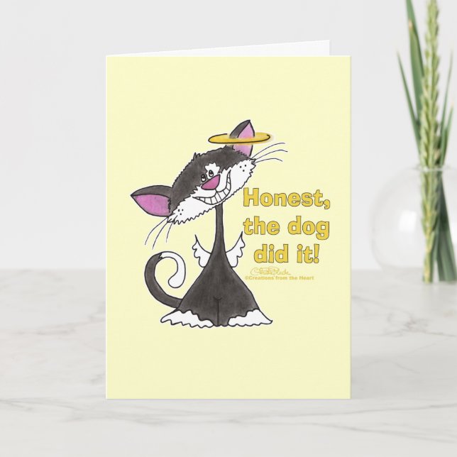 Cat Angel Karte (Vorderseite)