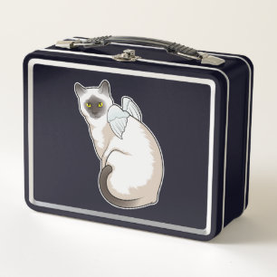 Cat Angel wings Metall Brotdose