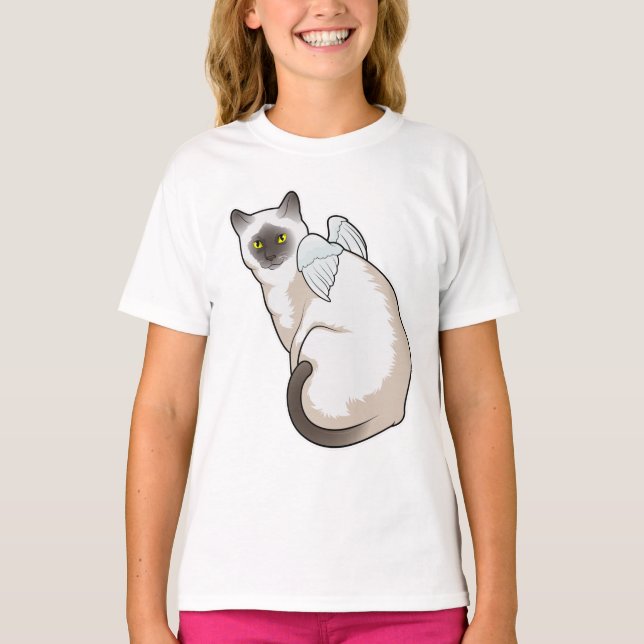 Cat Angel wings T-Shirt (Vorderseite)