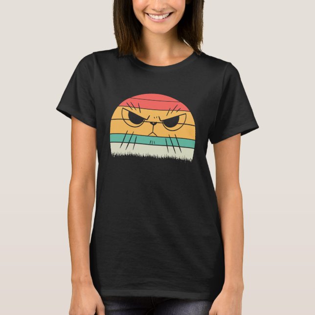 cat angry cat face  kittens hangover T-Shirt (Vorderseite)