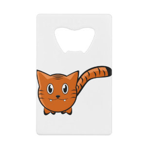 Cat Animal Cub Little Orange Tiger Geldbeutel Flaschenöffner