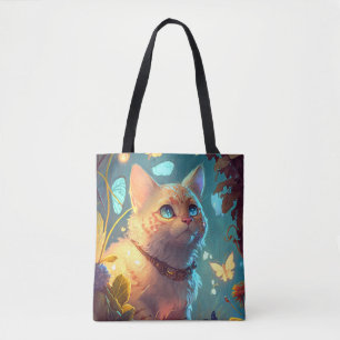 Cat Animal Portrait Painting Pet Character Tasche