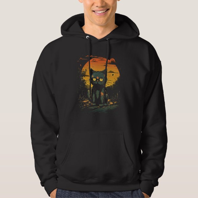 Cat Animal Retro Style Graphic Tees for Men Women  (Vorderseite)