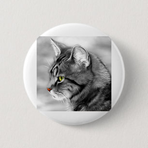 Cat Animals Pet Portrait Fur Sweetie Whiskers Button