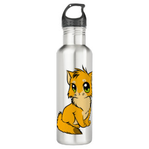 Cat Anime Niedlich Kitten Abbildung Line Art Edelstahlflasche
