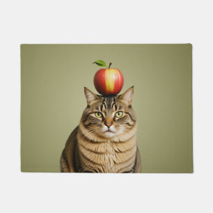 Cat Apple Fußmatte
