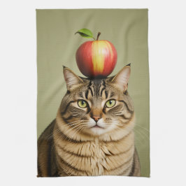 Cat Apple Geschirrtuch