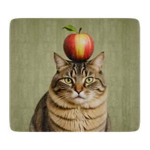 Cat Apple Schneidebrett
