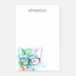 Cat-Aquarelldesign-Sonderanweisung Post-it Klebezettel
