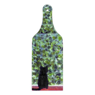 Cat Art Black Kitty Painting Schneidebrett