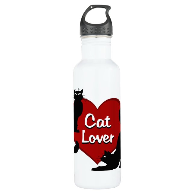 Cat Art Cat Lover Sportflaschen Trinkflasche (Vorderseite)