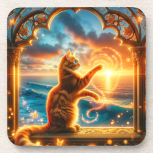 Cat Art Getränkeuntersetzer