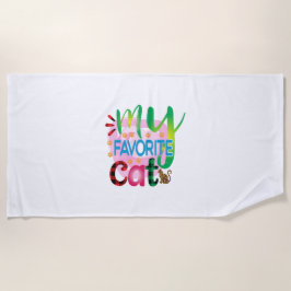 Cat Art My Lieblings Cat Strandtuch