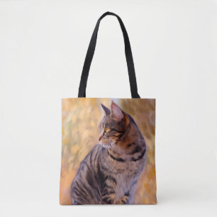 Cat Art Portrait Tasche