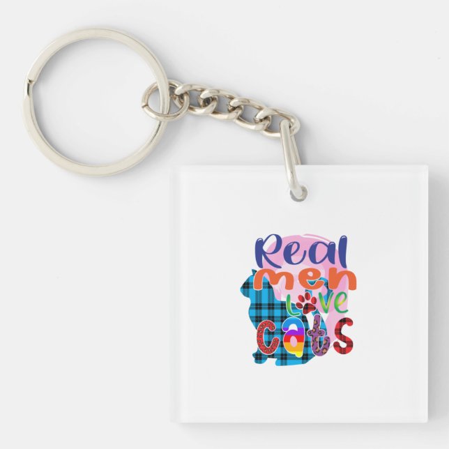 Cat Art Real Men Love Cats (Devant)