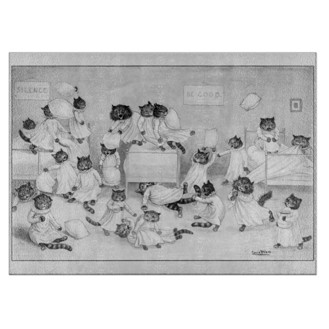 Cat Art von Louis Wain 1900 Schneidebrett (Vorderseite)