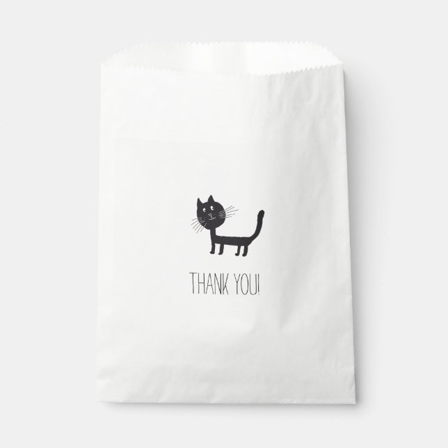 Cat Art Zeichn Vielen Dank für die Tasche Geschenktütchen (Vorderseite)