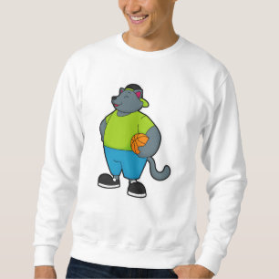 Cat as Basketball player with Basketball Sweatshirt