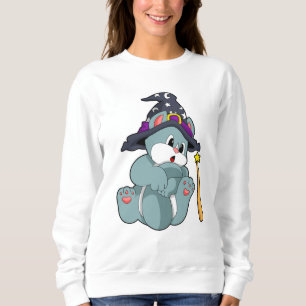 Cat as Wizard mit Zauberstab & Hut Sweatshirt