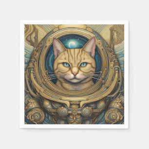 Cat Astronaut cyberpunk art Serviette
