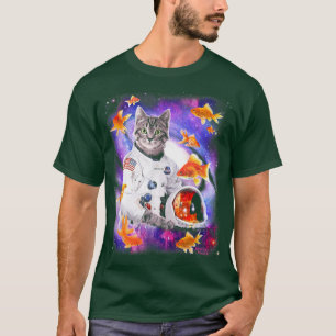Cat Astronaut in Cosmic Space Witzigen Shirts für