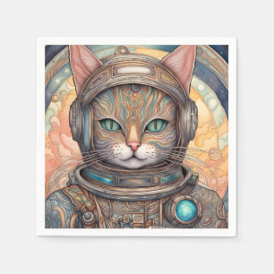 Cat Astronaut ist eine aufwändige Animation Serviette