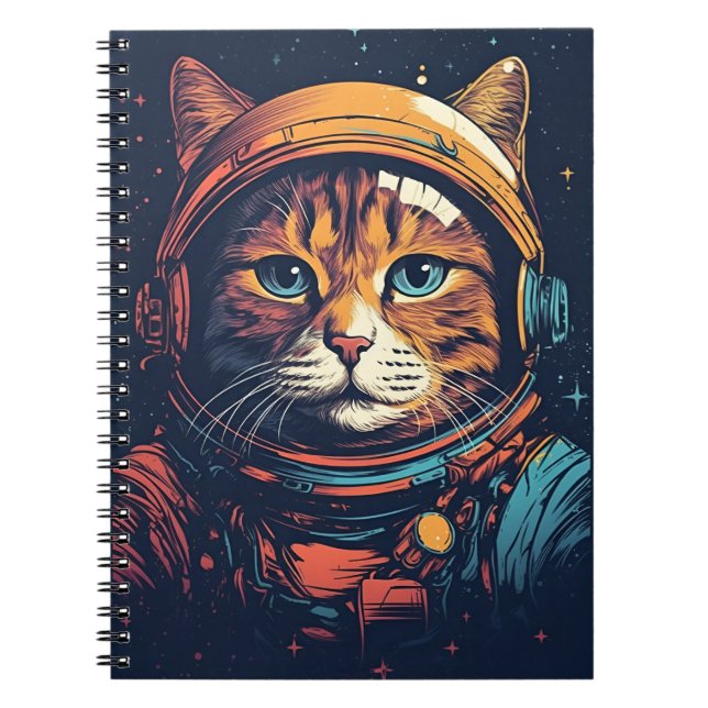 Cat Astronaut Notizblock (Vorderseite)