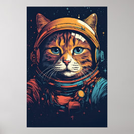 Cat Astronaut Poster