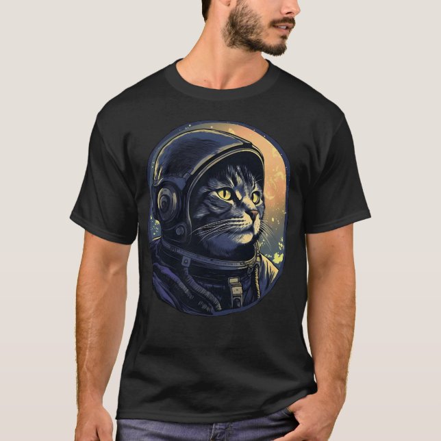 Cat Astronaut T-Shirt (Vorderseite)