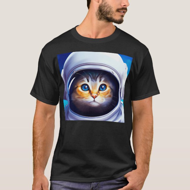 Cat Astronaut T-Shirt (Vorderseite)